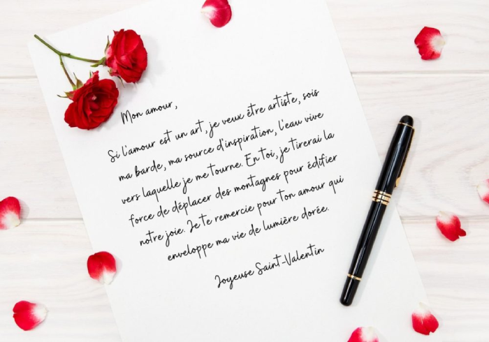 Lettre d'Amour pour votre partenaire à Saint Valentin