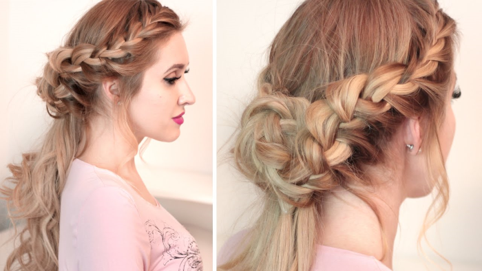 Demi Chignon Tressé Pour Invitée