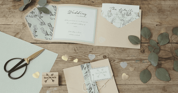 Pochette DIY de faire part mariage