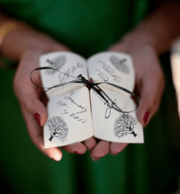 Origami pour faire part mariage