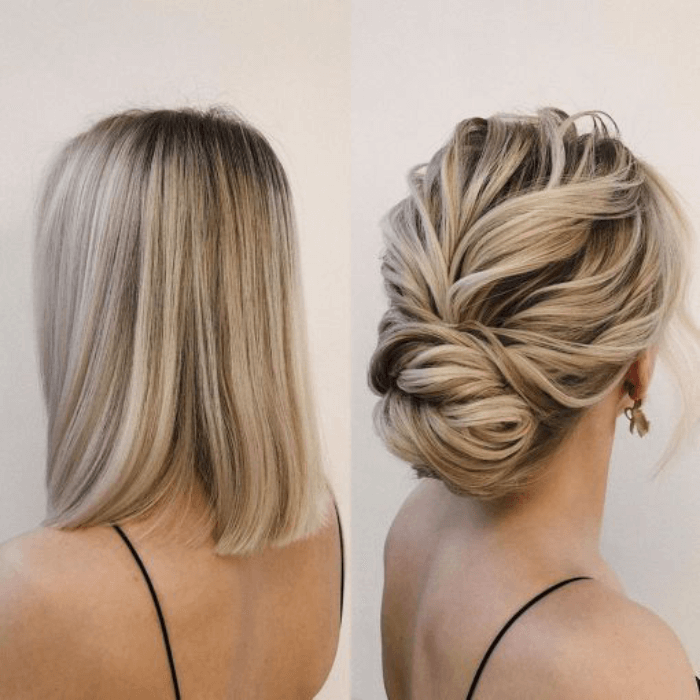 Un chignon bas avec une texture décontractée offre un look à la fois simple et raffiné