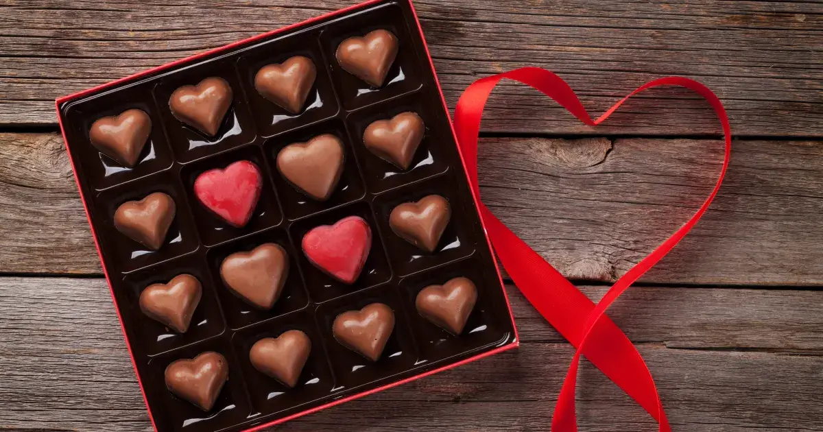 Coffret des chocolats de Saint-Valentin