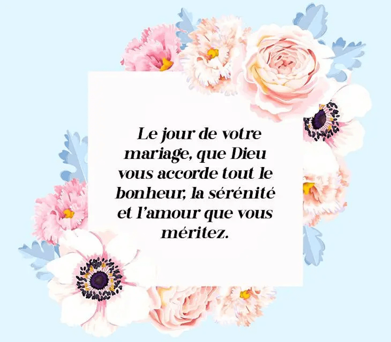 Un petit mot pour mariage