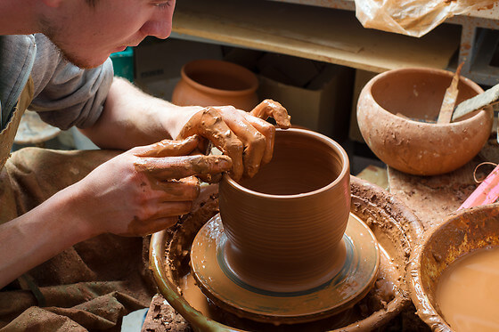 Atelier de poterie ou céramique 