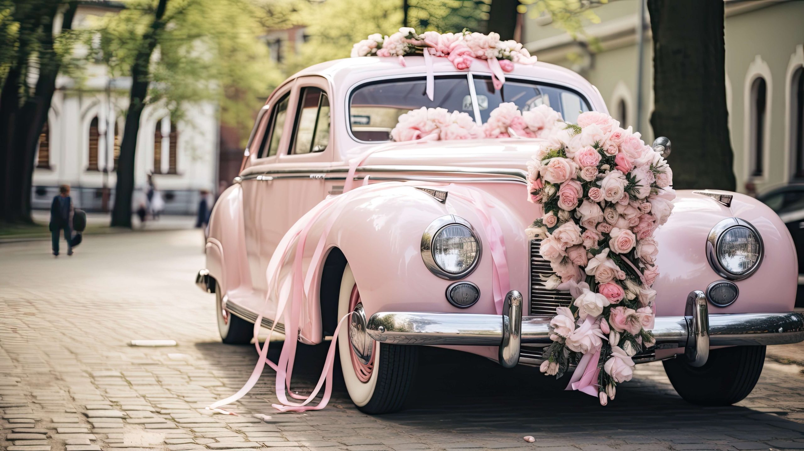 Déco Voiture Mariage Fleur